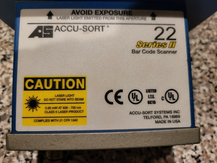 ACCU SORT 1000062882 BARCODE SCANNER 2LASER ENHANCED STANDARD DENSITY ACCU SORT 1000062882 BARCODE SCANNER 2LASER ENHANCED STANDARD DENSITY