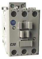 ALLEN BRADLEY 100-C30J00 CONTACTOR, SCREW TERMINALS, 15KW/400V, COIL 2 TERMINALS, COIL TERMINALS AT LINE SIDE, CONTROL VOLTAGE 24V 60HZ, NO AUXILIARY CONTACT, SINGEL PACK