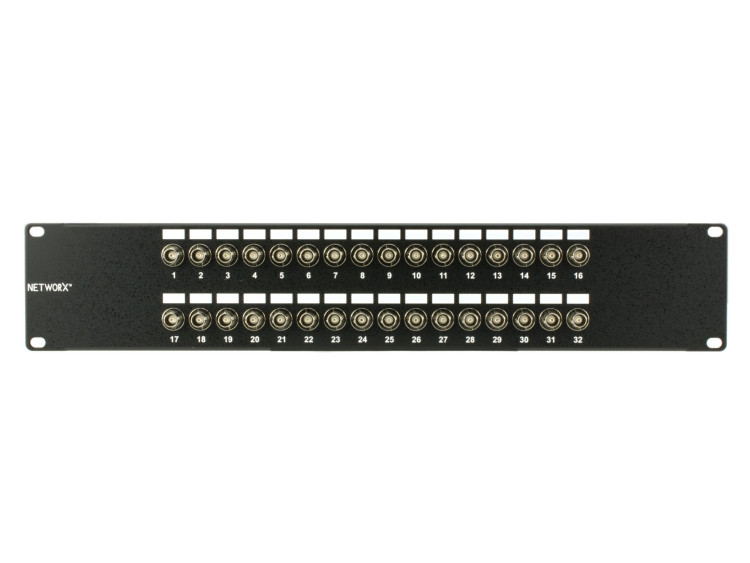32 E1 Patch Panel 75 ohm, Coax 1.0/2.3 32 E1 Patch Panel 75 ohm, Coax 1.0/2.3