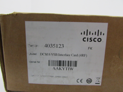 D9900 DCM 8-VSB Input Card: 4 RF Inputs D9900 DCM 8-VSB Input Card: 4 RF Inputs