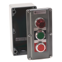 ALLEN BRADLEY 800A-M2FR MOMENTARY PUSH BUTTON, STAB TYPE TERMINATION, FLUSH HEAD, SQUARE BEZEL, RED, NON-ILLUMINATED, NO FACTORY ASSEMBLY