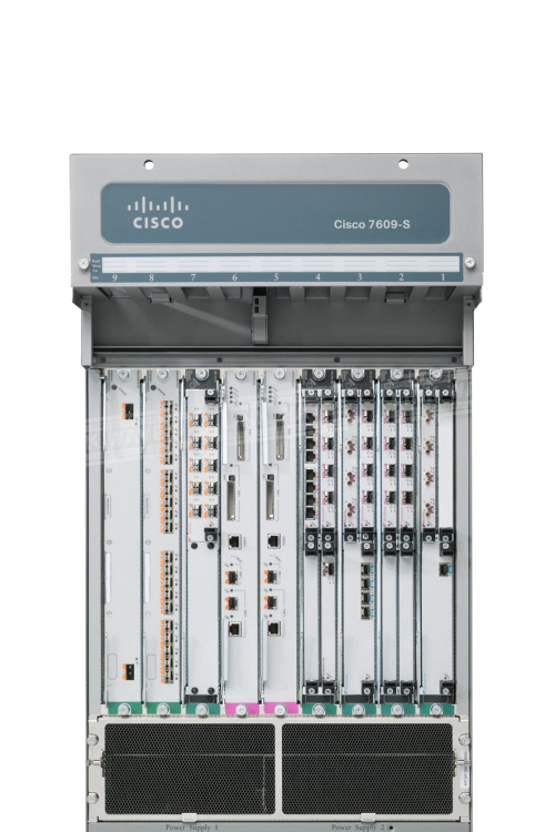 Cisco 7609S Chassis,9-slot,Red System,2RSP720-3CXL-10GE,2PS