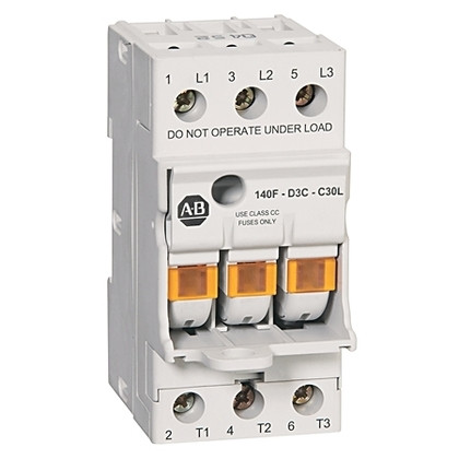 ALLEN BRADLEY 140F-D3C-C30L MCS FUSE HOLDER, UL CLASS CC - 30A, W/BLOWN FUSE INDICATION ALLEN BRADLEY 140F-D3C-C30L MCS FUSE HOLDER, UL CLASS CC - 30A, W/BLOWN FUSE INDICATION