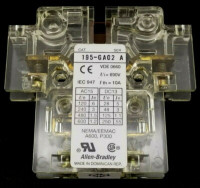 ALLEN BRADLEY 195-GA02 AUXILIARY CONTACT BLOCK, SIDE MOUNTING, 0 N.O. 2 N.C.