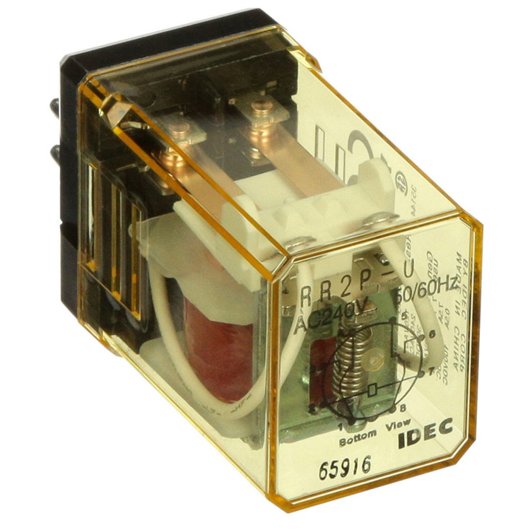 IDEC RR1BA-U-CAC240V RELAY 240VAC 10AMP SPDT 5BLADE W/CHECK BUTTON IDEC RR1BA-U-CAC240V RELAY 240VAC 10AMP SPDT 5BLADE W/CHECK BUTTON