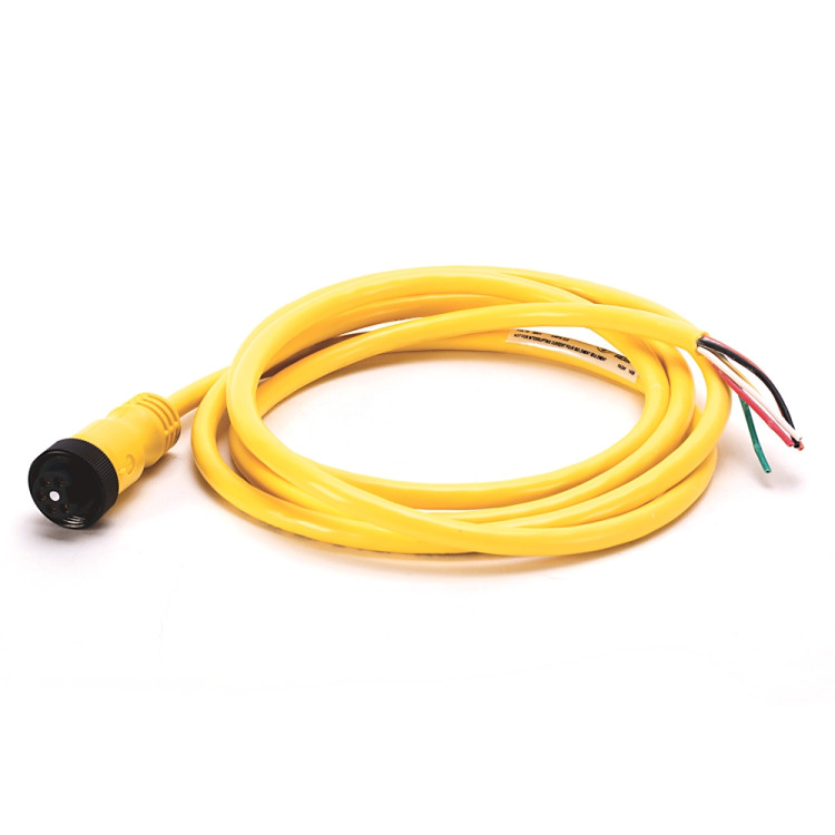 ALLEN BRADLEY 889N-F5AEC-6F MINI/MINI PLUS, FEMALE, STRAIGHT, 5-PIN, PVC CABLE, YELLOW, UNSHIELDED, US COLOR CODED, NO CONNECTOR, 6 FEET (1.83 METERS)