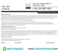 SEC No Payload Encryption License for Cisco 2901-2951