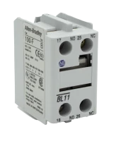 ALLEN BRADLEY 100-FBL11 AUXILIARY CONTACT BLOCK, FRONT MOUNTING TO BULLETIN 100-C30.C85 - CONTACTORS, 2-POLE, 1 EARLY MAKE + 1 LATE BREAK