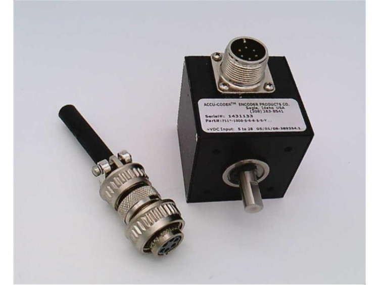 ACCU SORT 711-1000-S ENCODER INCREMENTAL SHAFT 1000CYCLES/REV 5/28VDC