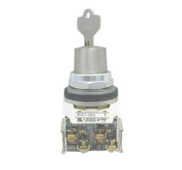 ALLEN BRADLEY 800T-H42A 30.5MM TYPE 4/13 2 POS. CYLINDER LOCK SEL. SWITCH, SPRING RETURN FR/ LEFT KEY REMOVAL-RIGHT, D018 (STD. KEY), 1 NO-1 NC
