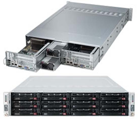 Платформа серверная SERVER SYSTEM 2U SYS-6027TR-DTRF+ Платформа серверная SERVER SYSTEM 2U SYS-6027TR-DTRF+