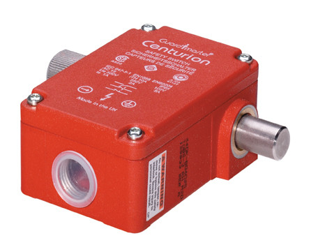 ALLEN BRADLEY 440K-B04026 GUARDLOCK SWITCH,CENTURION,2 N.C. SAFETY, 1 N.O AUX,BREAK BEFORE MAKE,NO ACTUATOR,M20 CONDUIT,DIE CAST ALLOY (RED)