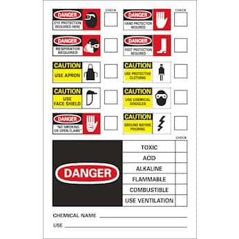 HAZARD WARNING LABELS