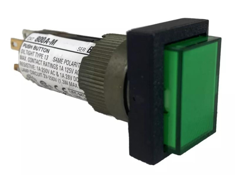 ALLEN BRADLEY 800A-M2GC4LC MOMENTARY PUSH BUTTON, STAB TYPE TERMINATION, FLUSH HEAD, RECTANGULAR BEZEL, CLEAR, LED, 24V AC/DC, FACTORY ASSEMBLY ALLEN BRADLEY 800A-M2GC4LC MOMENTARY PUSH BUTTON, STAB TYPE TERMINATION, FLUSH HEAD, RECTANGULAR BEZEL, CLEAR, LED, 24V AC/DC, FACTORY ASSEMBLY
