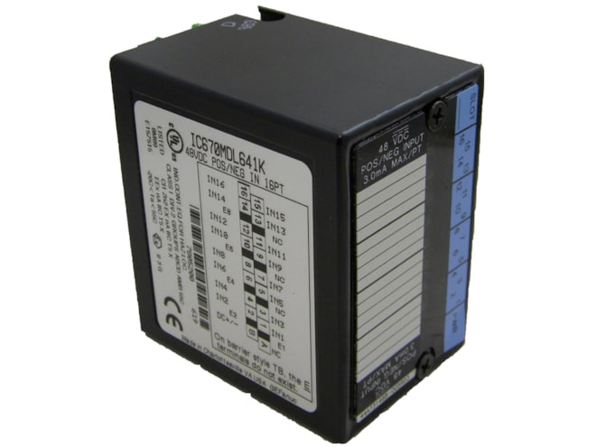 FANUC IC670MDL641 48VDC POS./NEG. LOGIC INPUT, 16 POINT, GROUPED FANUC IC670MDL641 48VDC POS./NEG. LOGIC INPUT, 16 POINT, GROUPED