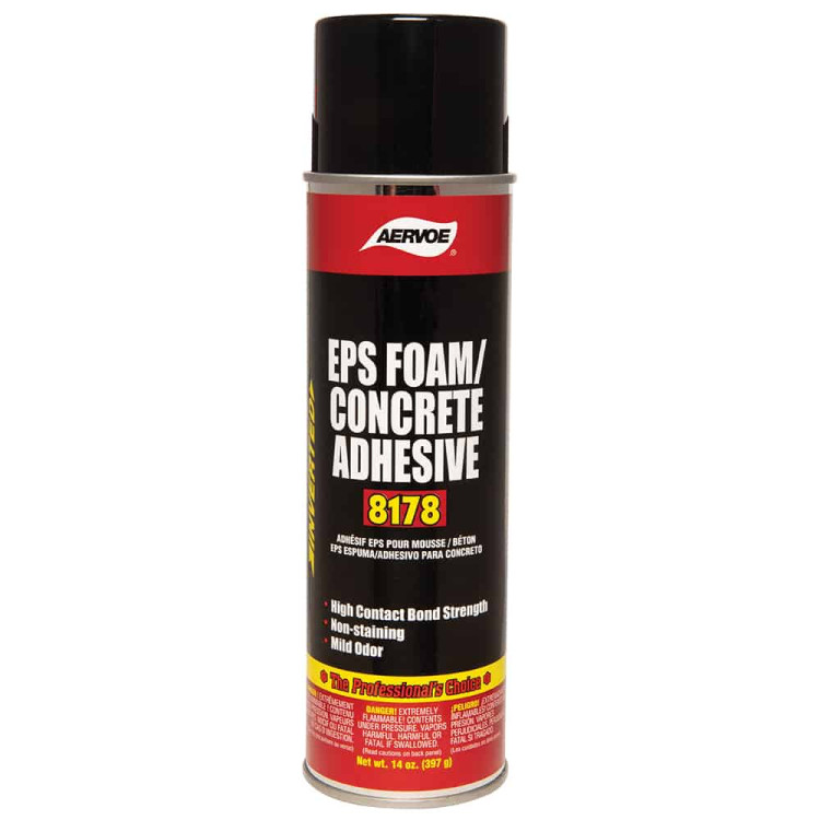 AERVOE INDUSTRIES 8178 INVERTED FOAM & CONCRETEADHESIVE EPS