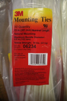 3M 6234 MIN PUR MAY BE REQ'D 15" NAT CABLE TIE MOUNTING - 50LB (BAGGED)