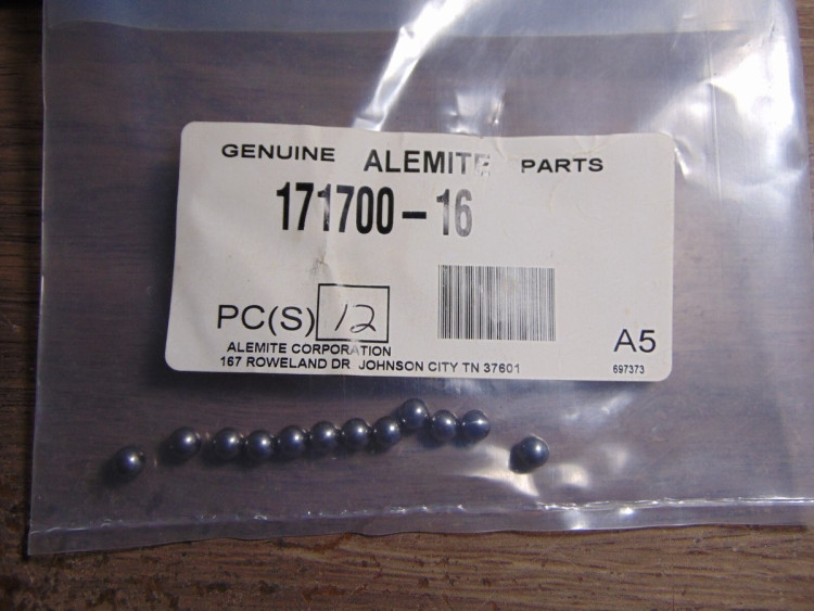 ALEMITE 171700-56 BALL, STEEL 7/8" DIA