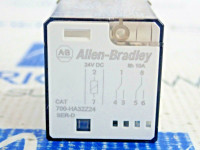 ALLEN BRADLEY 700-HA32Z24 GENERAL PURPOSE RELAY, 10A CONTACT, DOUBLE POLE DOUBLE THROW, 24V DC, NO MANUAL OPERATOR, NO PILOT LIGHT