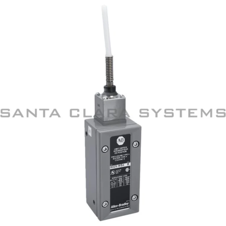 ALLEN BRADLEY 802X-WS4 LIMIT SWITCHES, WOBBLE STICK, CAT WHISKER, SPRING RETURN, WATERTIGHT OR HAZARDOUS LOCATION SWITCHES, NEMA 4, NYLON WOBBLE STICK, 2 CIRCUIT, TRAVEL TO OPERATE 9 DEG, TRAVEL TO RESET 4 DEG, TORQUE TO OPERATE 0.51 NM, NEMA 4 ALLEN BRADLEY 802X-WS4 LIMIT SWITCHES, WOBBLE STICK, CAT WHISKER, SPRING RETURN, WATERTIGHT OR HAZARDOUS LOCATION SWITCHES, NEMA 4, NYLON WOBBLE STICK, 2 CIRCUIT, TRAVEL TO OPERATE 9 DEG, TRAVEL TO RESET 4 DEG, TORQUE TO OPERATE 0.51 NM, NEMA 4