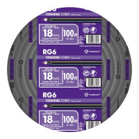 CABLE COAXIAL WHITE DUAL SHIELD 18AWG 500FT