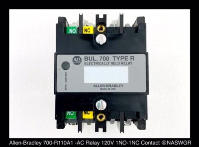 ALLEN BRADLEY 700-R110A1 700-R SEALED CONTACT INDUSTRIAL CONTROL RELAY, 1 N.O. / 1 N.C., 110V 50HZ / 120V 60HZ