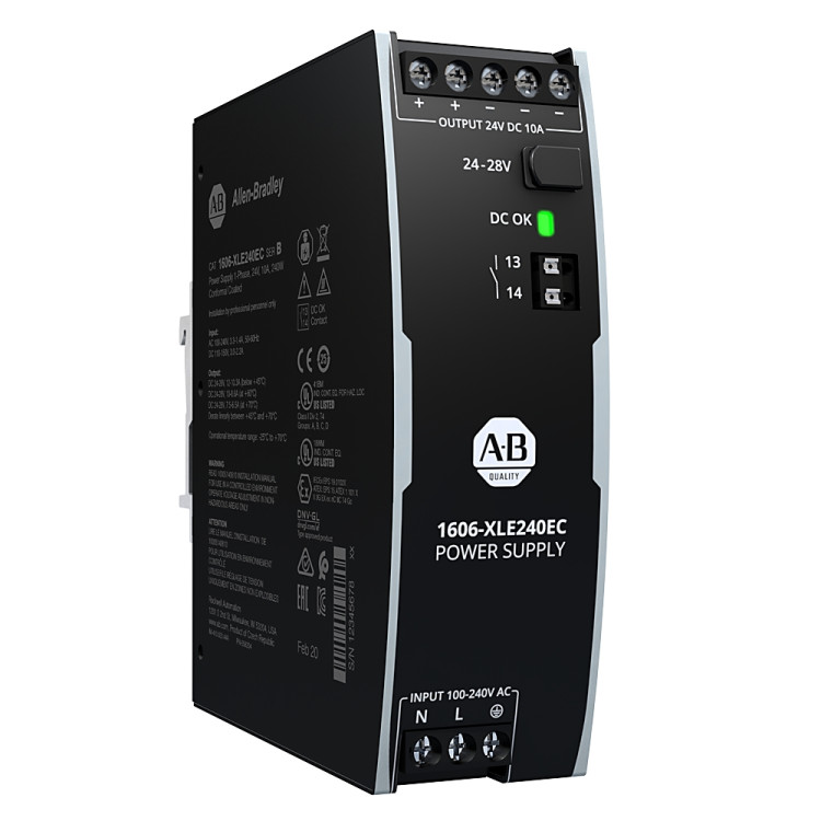 ALLEN BRADLEY 1606-XLE240EP SWITCHED MODE POWER SUPPLY 24V, 10A, 1PHPFC ALLEN BRADLEY 1606-XLE240EP SWITCHED MODE POWER SUPPLY 24V, 10A, 1PHPFC