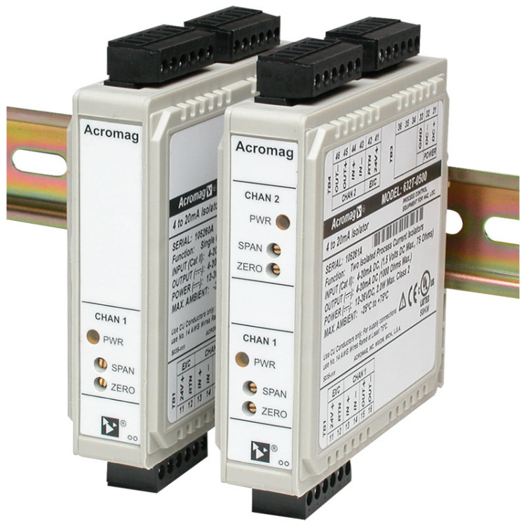 ACROMAG 632T-0500 ISOLATOR MODULE DUAL CHANNEL 4-20MILIAMP DC ACROMAG 632T-0500 ISOLATOR MODULE DUAL CHANNEL 4-20MILIAMP DC