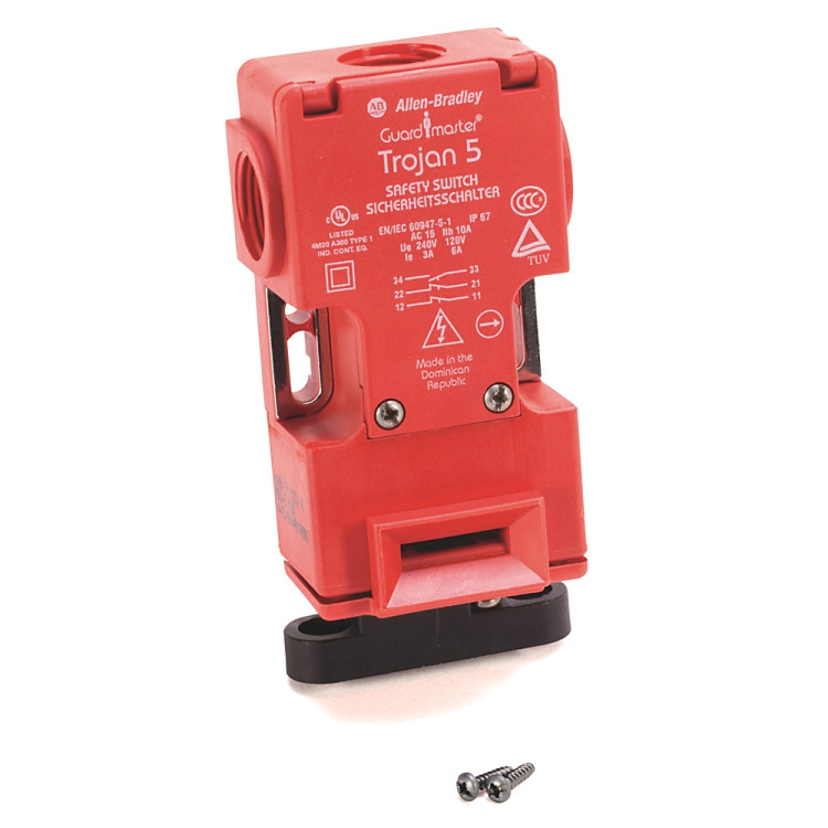 ALLEN BRADLEY 440K-T11206 TONGUE SWITCH - TROJAN 5: CONTACTS(SAFETY AND AUX): 2 NORMALLY CLOSED, 1 NORMALLY OPEN, BBM PREFERENCE: BREAK BEFORE MAKE, ACTUATOR: SEMI-FLEX, MODEL ALLEN BRADLEY 440K-T11206 TONGUE SWITCH - TROJAN 5: CONTACTS(SAFETY AND AUX): 2 NORMALLY CLOSED, 1 NORMALLY OPEN, BBM PREFERENCE: BREAK BEFORE MAKE, ACTUATOR: SEMI-FLEX, MODEL