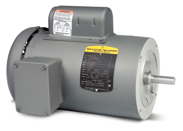 BALDOR VL3505  MOTOR 1/2HP 1140RPM 7.8/3.9AMP 115/230VAC 1PHASE