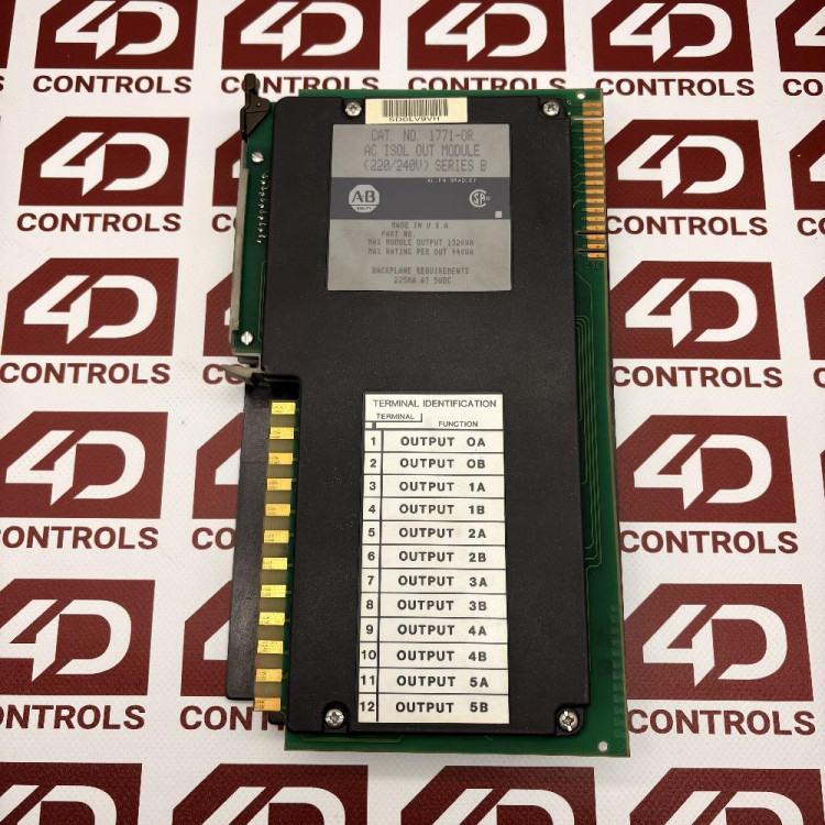 ALLEN BRADLEY 1771-OR ISOLATED OUTPUT MODULE, 6 OUTPUTS, 220V AC