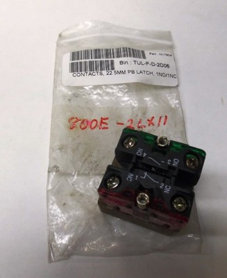 ALLEN BRADLEY 800E-2LX11 22.5MM PB LATCH, 2 ACROSS, 1 N.O. CONTACT(S), 1 N.C. CONTACT(S), STANDARD ALLEN BRADLEY 800E-2LX11 22.5MM PB LATCH, 2 ACROSS, 1 N.O. CONTACT(S), 1 N.C. CONTACT(S), STANDARD