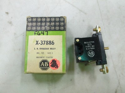 ALLEN BRADLEY X-37886 OVERLOAD RELAY LEFT HAND SIZE2 BUL-709