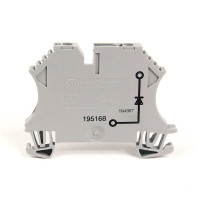 ALLEN BRADLEY 1492-J3-BR 1492-J IEC TERMINAL BLOCK, ONE-CIRCUIT FEED-THROUGH BLOCK, 2.5 MM (# 24 AWG - # 12 AWG), STANDARD FEEDTHROUGH, BROWN,