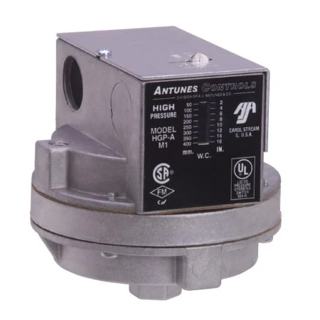 ANTUNES CONTROLS 803112503 PRESSURE SWITCH GAS SINGLE 6-24IN WC MANUAL RESET