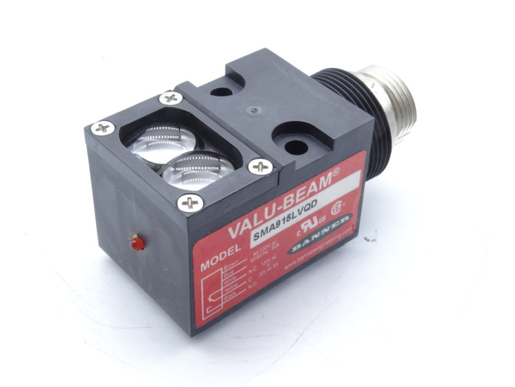 BANNER ENGINEERING SMA915LVQD VALU-BEAM: RETRO; RANGE: 0.15 - 9 M; INPUT: 90-130V AC; OUTPUT: SPDT ELECTROMECHANICAL RELAY; QUICK-DISCONNECT CONNECTOR, PART # 25880 BANNER ENGINEERING SMA915LVQD VALU-BEAM: RETRO; RANGE: 0.15 - 9 M; INPUT: 90-130V AC; OUTPUT: SPDT ELECTROMECHANICAL RELAY; QUICK-DISCONNECT CONNECTOR, PART # 25880