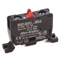 ALLEN BRADLEY 800F-BX01 22.5MM PB BASE MOUNT, SCREW CONTACT BLOCK, 1 N.C.