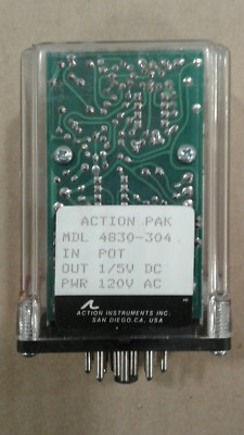 ACTION INSTRUMENTS 4830-304-1 IN: POT OR SWITCH, OUT 1/5V, 120V PWR, OUT RAMP TO SETPT WITH ADJ RAMP RATE ACTION INSTRUMENTS 4830-304-1 IN: POT OR SWITCH, OUT 1/5V, 120V PWR, OUT RAMP TO SETPT WITH ADJ RAMP RATE