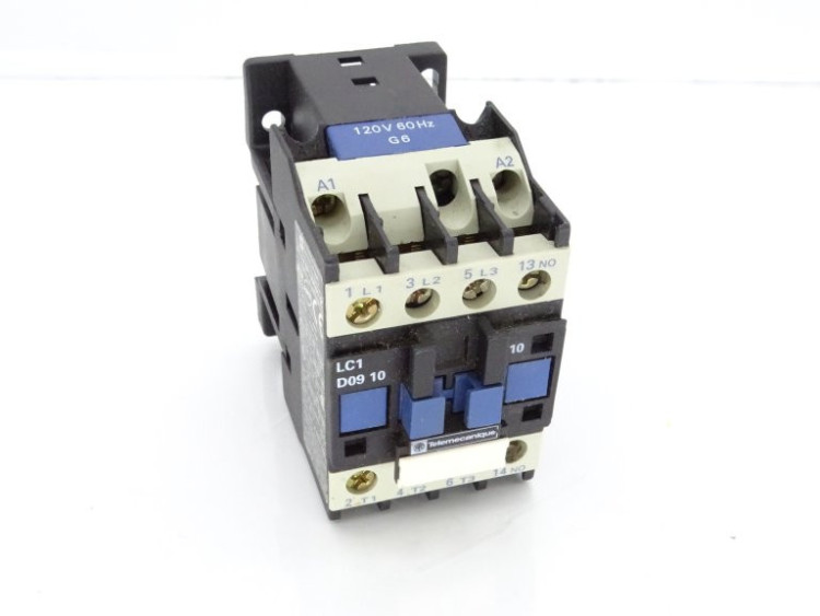 GROUPE SCHNEIDER LC1-D0910-G6 CONTACTOR 9AMP 3POLE 575VAC 120VAC COIL N/O GROUPE SCHNEIDER LC1-D0910-G6 CONTACTOR 9AMP 3POLE 575VAC 120VAC COIL N/O