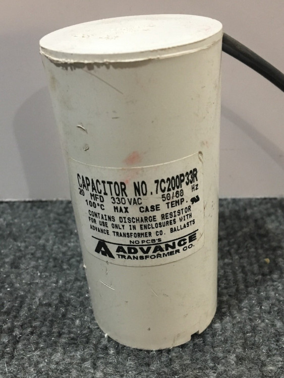 ADVANCE BALLAST 7C200P33R CAPACITOR 20 MFD 330VAC