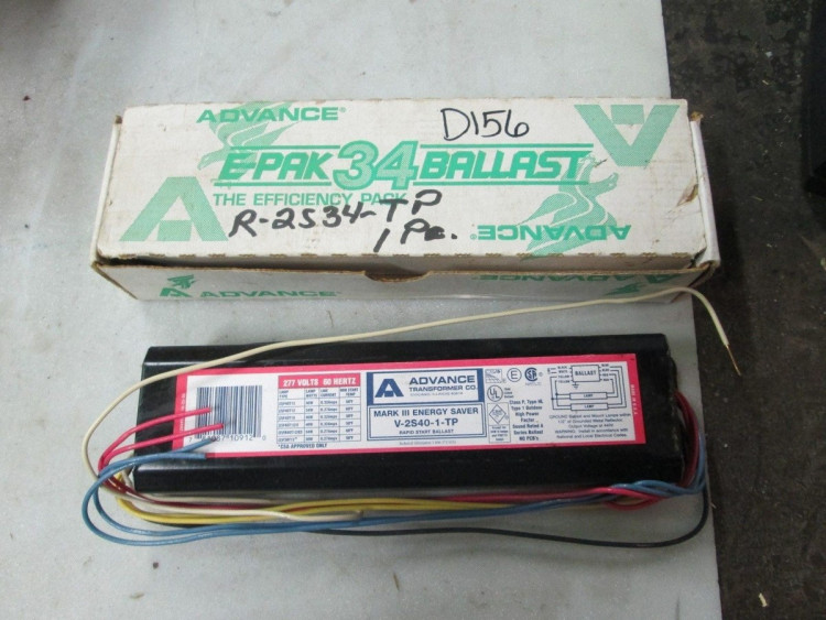 ADVANCE BALLAST R3S34TPI (MIN ORD MAY BE REQ) MAG BALLAST (3)F40T12 (34W ONLY) RS 120V