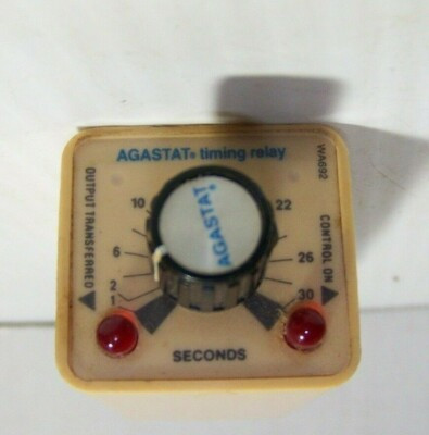 AGASTAT 923822OCAS TIMING RELAY 1-30SEC ON DROPOUT INPUT-24VDC 9PIN