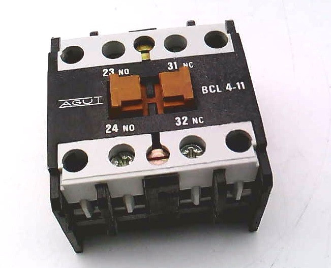 AGUT BCL4-11 AUXILIARY CONTACT BLOCK 10AMP 1NO/1NC 660VAC