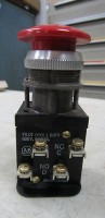 ALLEN BRADLEY 800H-DK6A PUSHBUTTON MOMENTARY 600VAC 1NO/1NC RED MUSHROOM