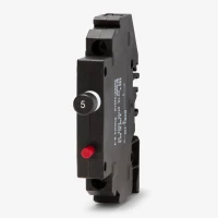 ALLEN BRADLEY 1492-GH-050 MINIATURE CIRCUIT BREAKER IEC/EN 60934 (UL 1077 - SUPPLEMENTARY PROTECTOR), PUSH-TO-SET MECHANISM, 1-POLE, 5 A