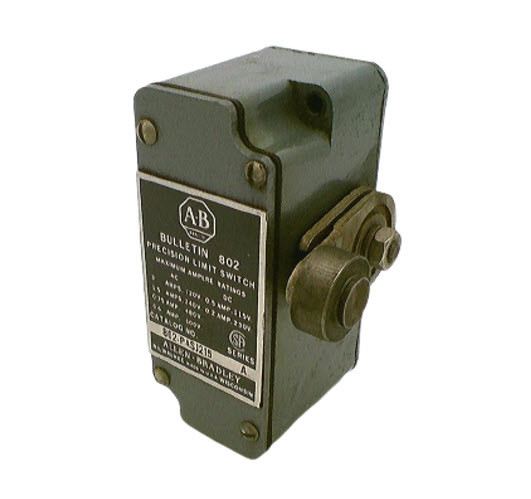 ALLEN BRADLEY 802-PASJ2-15 LIMIT SWITCH ROLLER LEVER SPRING RETURN