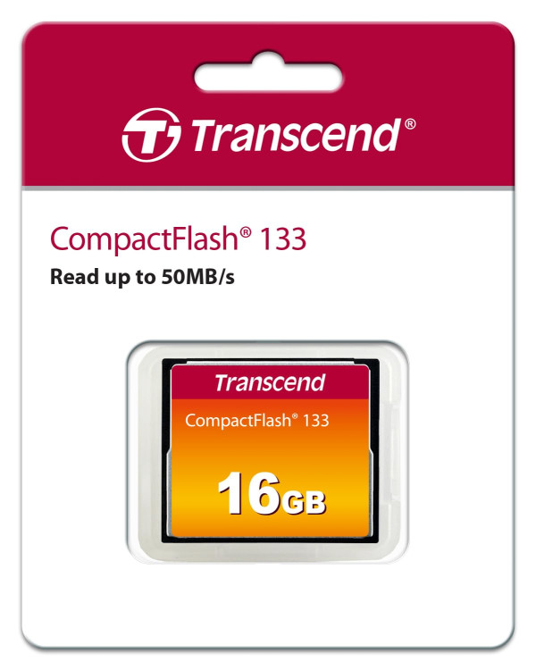 Носитель Transcend 16GB CF Card   TS16GCF133