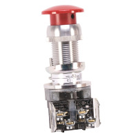 ALLEN BRADLEY 800H-DP6A HAZARDOUS LOCATION TYPE 7 9 MOMENTARY CONTACT PB, NON-ILLUMINATED., STANDARD BARREL LENGTH, MUSHROOM HEAD, RED, MUSHROOM HEAD, 1 NO-1 NC