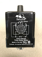 AMPERITE 120AP10-100MDCR10 TIME DELAY RELAY, DPDT, 100MIN, 120VAC; CONTACT CONFIGURATION:DPDT; NOM INPUT VOLTAGE:120V AC; DELAY TIME RANGE:10MIN TO 100MIN; TIMING ADJUSTMENT:KNO