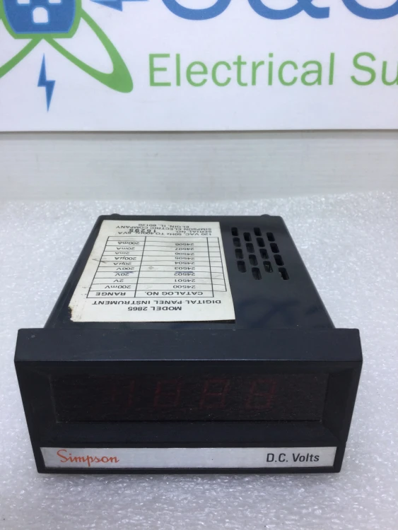 SIMPSON 24502 METER PANEL MOUNT MODEL 2865 0-20V DC V 120V RED SIMPSON 24502 METER PANEL MOUNT MODEL 2865 0-20V DC V 120V RED